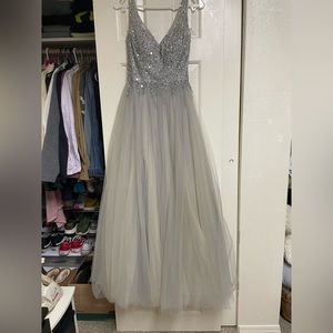 Silver Prom Dress